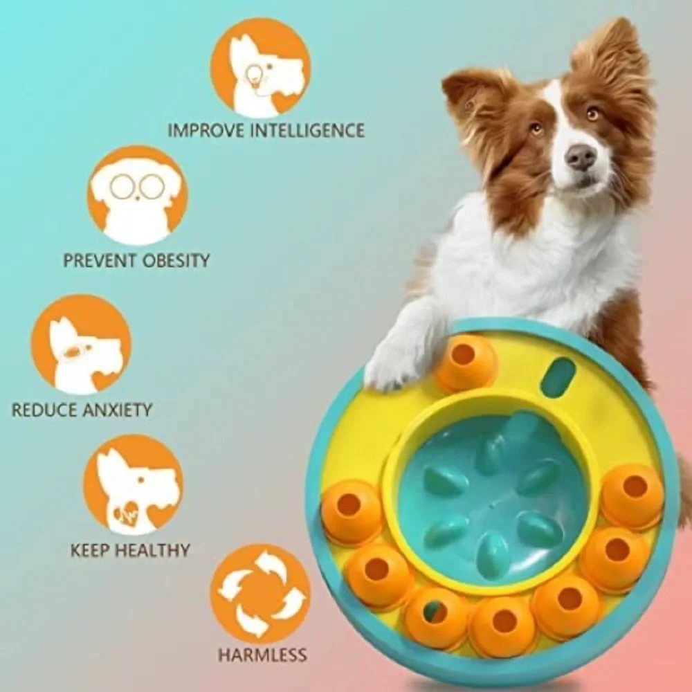 Slow Feeder Dog Bowl Enrichment Memory Training Puzzle Interactive Pet Toy